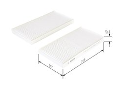 FILTRU AER HABITACLU BOSCH 1 987 432 277 - Compatibil cu HYUNDAI, KIA