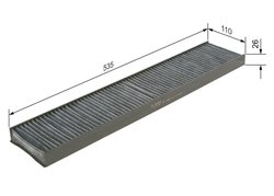 FILTRU AER HABITACLU BOSCH 1 987 432 328 - Compatibil cu FORD, SEAT, VW