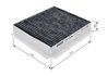 FILTRU AER HABITACLU BOSCH 1 987 432 364 - Compatibil cu MERCEDES-BENZ