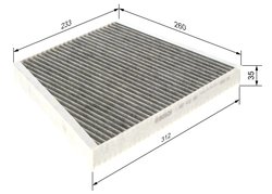 Filtru aer habitaclu BOSCH 1 987 432 381