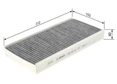 FILTRU AER HABITACLU BOSCH 1 987 432 412 - Compatibil cu CITROEN, PEUGEOT