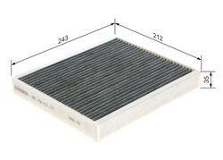 Filtru aer habitaclu BOSCH 1 987 432 411
