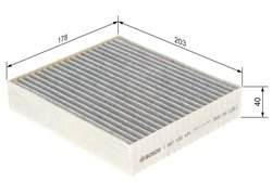 FILTRU AER HABITACLU BOSCH 1 987 432 434 - Compatibil cu MITSUBISHI, SMART