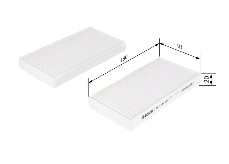 FILTRU AER HABITACLU BOSCH 1 987 435 008 - Compatibil cu DODGE, JEEP