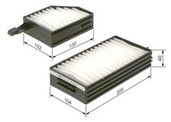 Filtru aer habitaclu BOSCH 1 987 435 043