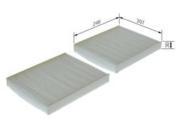 FILTRU AER HABITACLU BOSCH 1 987 435 064 - Compatibil cu BMW, MERCEDES-BENZ, ROLLS-ROYCE