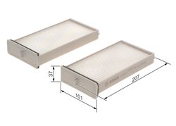 FILTRU AER HABITACLU BOSCH 1 987 435 119 - Compatibil cu MITSUBISHI