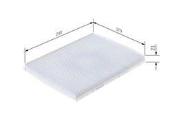 FILTRU AER HABITACLU BOSCH 1 987 435 126 - Compatibil cu CHRYSLER, FIAT, LANCIA