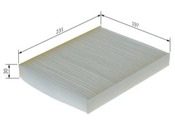 FILTRU AER HABITACLU BOSCH 1 987 435 139 - Compatibil cu CHRYSLER, DODGE, INFINITI, LANCIA