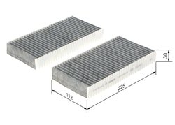 FILTRU AER HABITACLU BOSCH 1 987 435 549 - Compatibil cu HONDA, HONDA (DONGFENG)