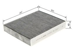 FILTRU AER HABITACLU BOSCH 1 987 435 567 - Compatibil cu PORSCHE