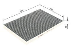 FILTRU AER HABITACLU BOSCH 1 987 435 586 - Compatibil cu CHRYSLER