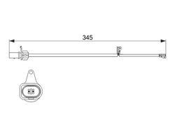 SENZOR AVERTIZARE UZURA PLACUTE FRANA BOSCH 1 987 474 507 - Compatibil cu AUDI