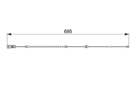 SENZOR AVERTIZARE UZURA PLACUTE FRANA BOSCH 1 987 474 585 - Compatibil cu OPEL, VAUXHALL