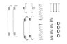 SET ACCESORII SABOTI FRANA BOSCH 1 987 475 304 - Compatibil cu CITROEN, DS, OPEL, PEUGEOT, VAUXHALL