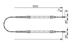 CABLU FRANA DE MANA BOSCH 1 987 477 113 - Compatibil cu CITROEN, FIAT, PEUGEOT