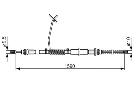 CABLU FRANA DE MANA BOSCH 1 987 477 175 - Compatibil cu FORD, FORD AUSTRALIA