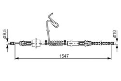 CABLU FRANA DE MANA BOSCH 1 987 477 174 - Compatibil cu FORD, FORD AUSTRALIA