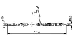 CABLU FRANA DE MANA BOSCH 1 987 477 177 - Compatibil cu FORD, FORD AUSTRALIA