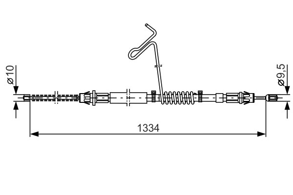 CABLU FRANA DE MANA BOSCH 1 987 477 177 - Compatibil cu FORD, FORD AUSTRALIA
