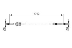 CABLU FRANA DE MANA BOSCH 1 987 477 239 - Compatibil cu CITROEN, PEUGEOT
