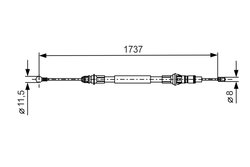 CABLU FRANA DE MANA BOSCH 1 987 477 261 - Compatibil cu NISSAN, OPEL, RENAULT, VAUXHALL