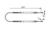 CABLU FRANA DE MANA BOSCH 1 987 477 263 - Compatibil cu CITROEN, FIAT, PEUGEOT