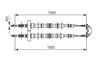 CABLU FRANA DE MANA BOSCH 1 987 477 527 - Compatibil cu CHEVROLET, HOLDEN, OPEL, VAUXHALL