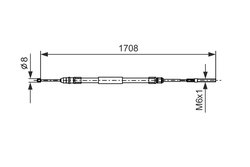 CABLU FRANA DE MANA BOSCH 1 987 477 531 - Compatibil cu BMW, BMW (BRILLIANCE)