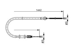 CABLU FRANA DE MANA BOSCH 1 987 477 635 - Compatibil cu RENAULT