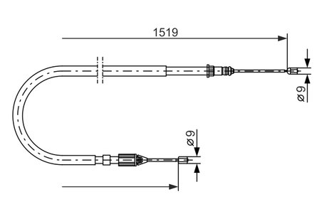 CABLU FRANA DE MANA BOSCH 1 987 477 654 - Compatibil cu RENAULT
