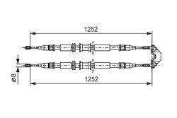 CABLU FRANA DE MANA BOSCH 1 987 477 668 - Compatibil cu CHEVROLET, VAUXHALL