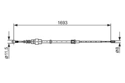 CABLU FRANA DE MANA BOSCH 1 987 477 698 - Compatibil cu AUDI, SEAT, SKODA, VW