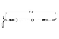 CABLU FRANA DE MANA BOSCH 1 987 477 707 - Compatibil cu VW