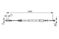 CABLU FRANA DE MANA BOSCH 1 987 477 712 - Compatibil cu CITROEN