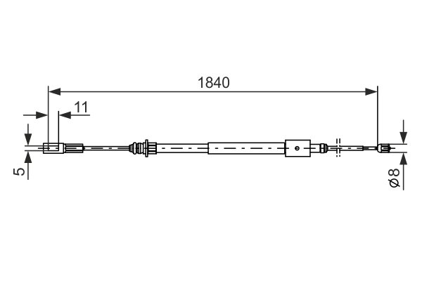 CABLU FRANA DE MANA BOSCH 1 987 477 712 - Compatibil cu CITROEN