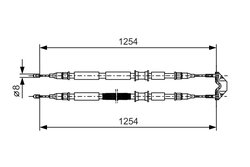 CABLU FRANA DE MANA BOSCH 1 987 477 764 - Compatibil cu CHEVROLET, HOLDEN, OPEL, VAUXHALL
