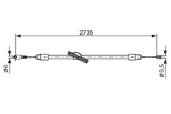 CABLU FRANA DE MANA BOSCH 1 987 477 845 - Compatibil cu MERCEDES-BENZ