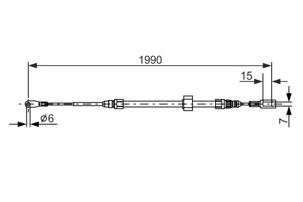 CABLU FRANA DE MANA BOSCH 1 987 477 854 - Compatibil cu MERCEDES-BENZ, VW