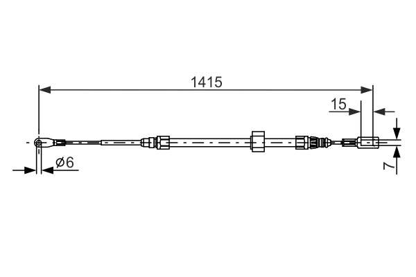 CABLU FRANA DE MANA BOSCH 1 987 477 856 - Compatibil cu MERCEDES-BENZ