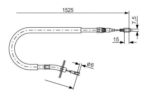CABLU FRANA DE MANA BOSCH 1 987 477 858 - Compatibil cu MERCEDES-BENZ, VW