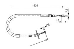 CABLU FRANA DE MANA BOSCH 1 987 477 859 - Compatibil cu MERCEDES-BENZ, VW