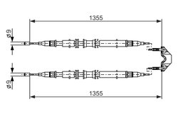 CABLU FRANA DE MANA BOSCH 1 987 477 868 - Compatibil cu OPEL, VAUXHALL