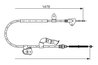 CABLU FRANA DE MANA BOSCH 1 987 477 951 - Compatibil cu CITROEN, PEUGEOT, TOYOTA