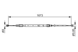 CABLU FRANA DE MANA BOSCH 1 987 477 947 - Compatibil cu BMW, BMW (BRILLIANCE)