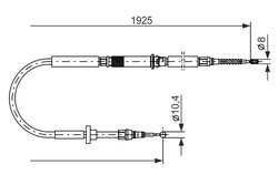 CABLU FRANA DE MANA BOSCH 1 987 477 959 - Compatibil cu AUDI