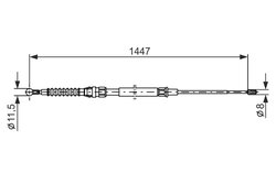 CABLU FRANA DE MANA BOSCH 1 987 477 958 - Compatibil cu AUDI, SEAT, SKODA, VW