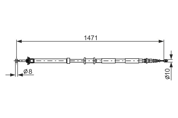 CABLU FRANA DE MANA BOSCH 1 987 477 970 - Compatibil cu FIAT