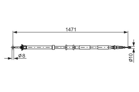 CABLU FRANA DE MANA BOSCH 1 987 477 970 - Compatibil cu FIAT