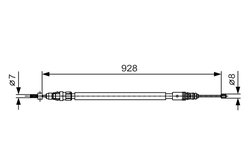 CABLU FRANA DE MANA BOSCH 1 987 482 000 - Compatibil cu CITROEN